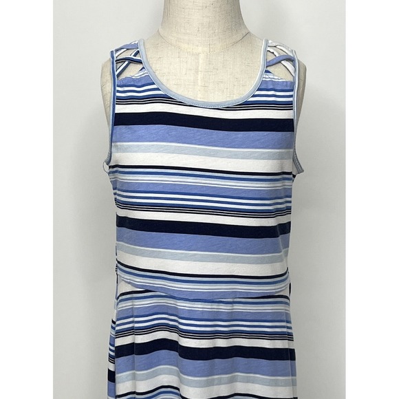 The Children's Place blue and white stripe Size (M) 7/8, reticulated straps - Picture 3 of 5